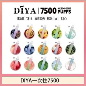 DIYA叮啞拋棄式7500 Puffs一次性電子煙3%